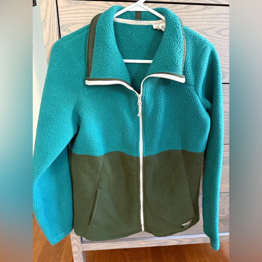 LL Bean Women's Katahdin Fleece Full-Zip Jacket, Colorblock